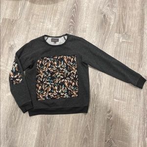 Womens sweatshirt with flowers